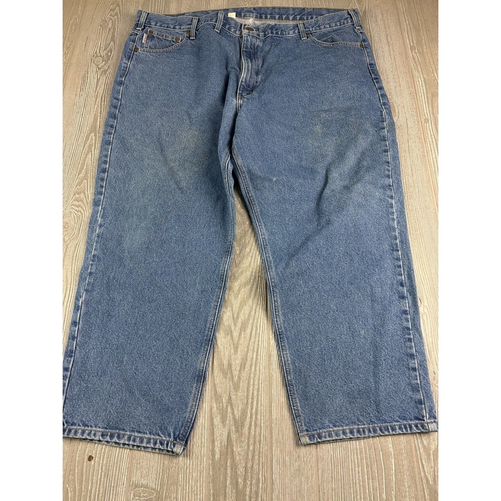 Carhartt Mens Workwear Jeans Blue Straight Leg Denim 45x28 No Size Tag